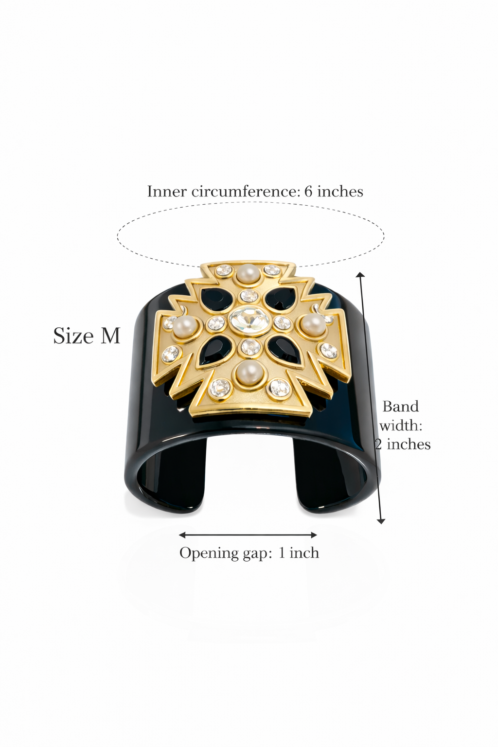Palazzo Cuff Black